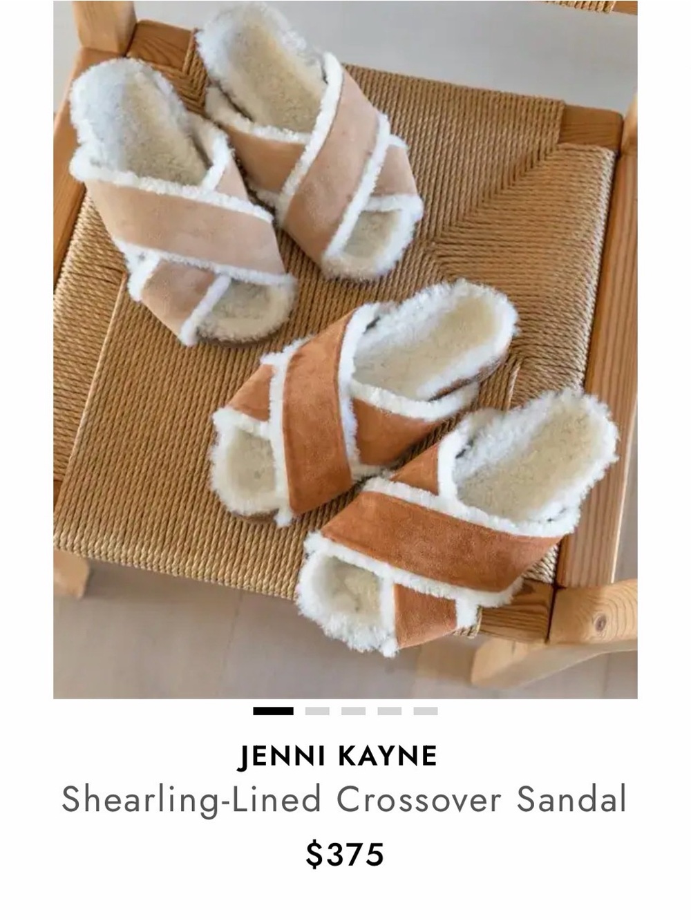 New with dust bag Jenni Kayne-Crossover Sandals in Chestnut and Cream
